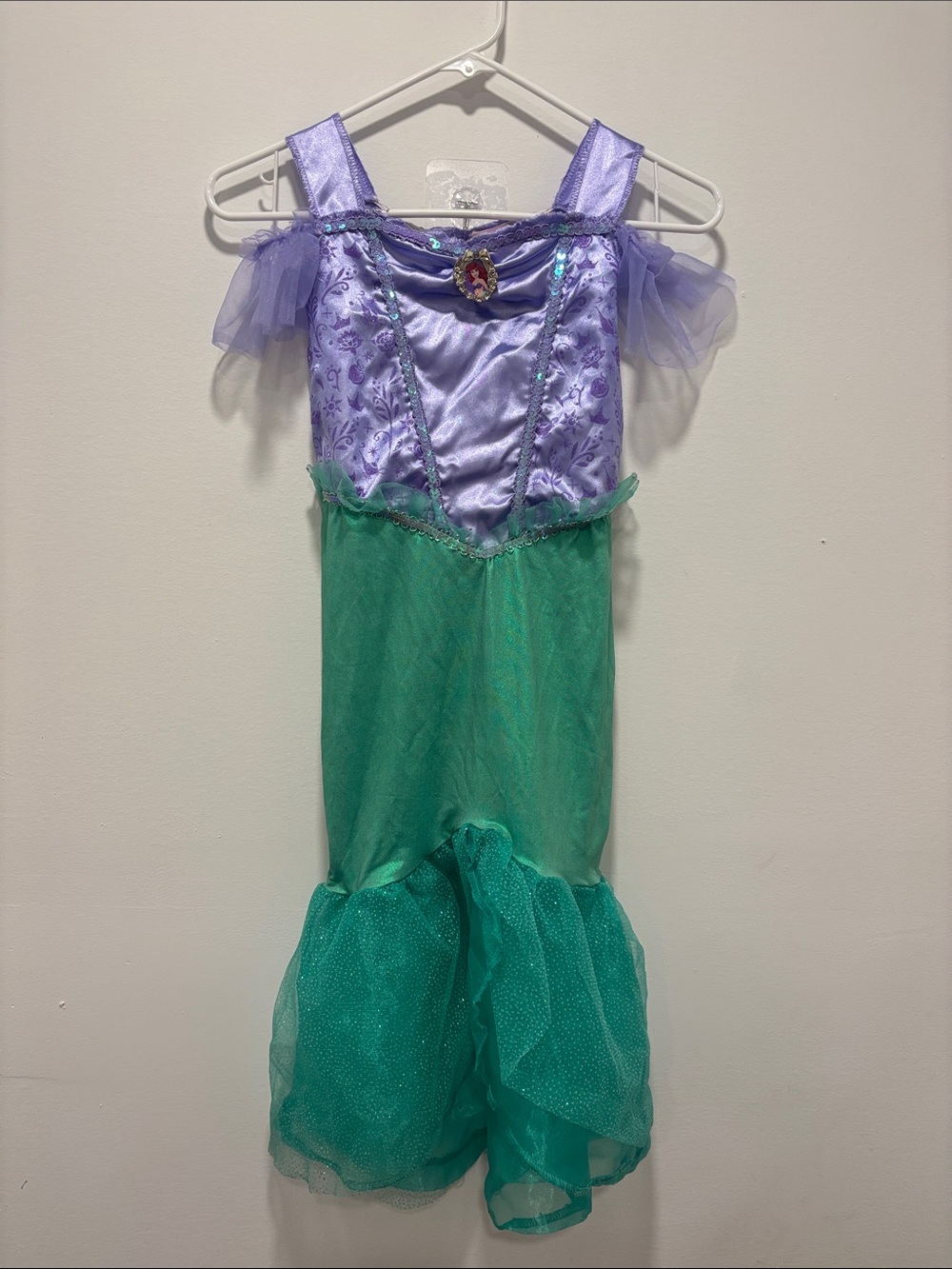 Disney Girls Purple and Teal Mermaid Costume Dress small 4-6